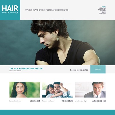 Hair Salon Responsive WordPress Theme (WordPress theme for hair and beauty salons and spas) Item Picture