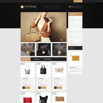 Handbag Boutique PrestaShop Theme (PrestaShop theme for purses and handbags) Item Picture