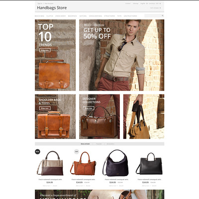 Handbags Store PrestaShop Theme (PrestaShop theme for purses and handbags) Item Picture