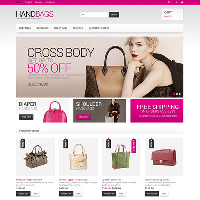 Handbags Store PrestaShop Theme (PrestaShop theme for purses and handbags) Item Picture