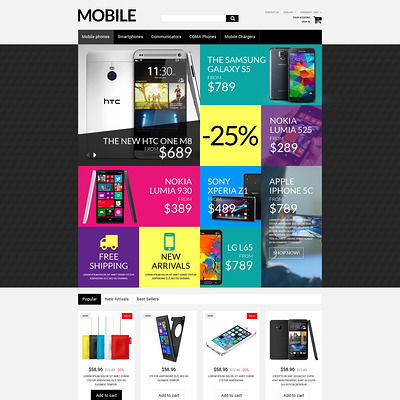 Handheld Devices PrestaShop Theme (PrestaShop theme for electronics stores) Item Picture