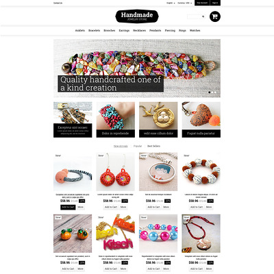 Handmade Jewelry PrestaShop Theme (PrestaShop theme for jewelry stores) Item Picture