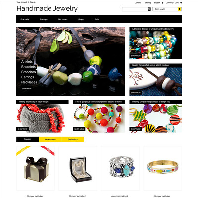 Handmade Ornaments PrestaShop Theme (PrestaShop theme for jewelry stores) Item Picture