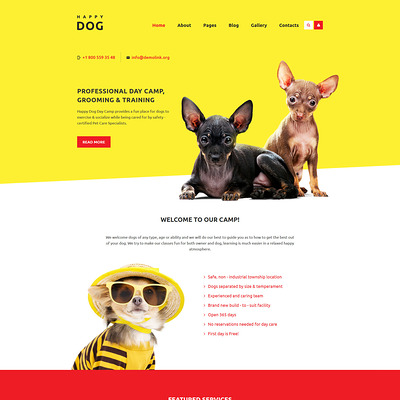 Happy Dog Joomla Template (Joomla template for websites about pets and animals) Item Picture