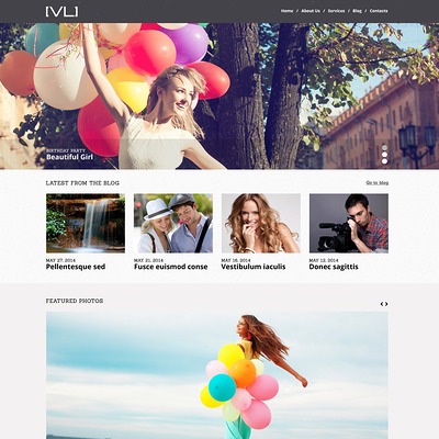 Happy Moments Videography WordPress Theme (WordPress theme for photogaphers) Item Picture