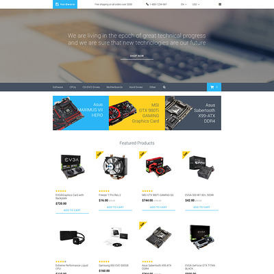 Hardware OpenCart Template (OpenCart theme for electronics) Item Picture