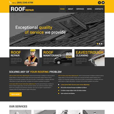 Home Remodeling Responsive Joomla Template (Joomla template for construction companies) Item Picture