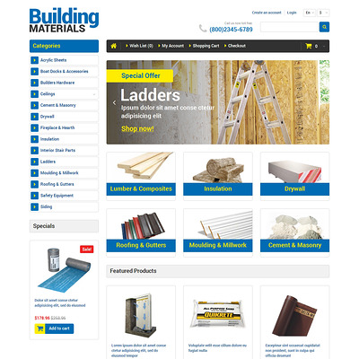 Home Repairs Responsive OpenCart Template (OpenCart theme for home improvement and consttruction supply stores) Item Picture