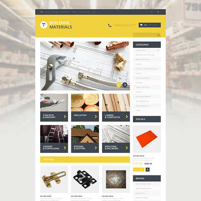 Home Repairs Responsive OpenCart Template (OpenCart theme for home improvement and consttruction supply stores) Item Picture