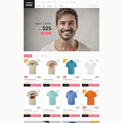 Home and Office Outfit PrestaShop Theme (PrestaShop theme for t-shirt stores) Item Picture