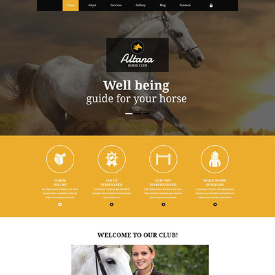 Horse Club Joomla Template (Joomla template for websites about pets and animals) Item Picture