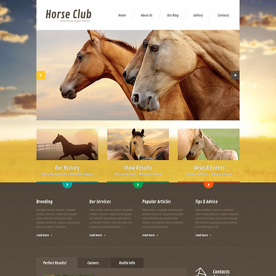 Horse Responsive Joomla Template (Joomla template for websites about pets and animals) Item Picture