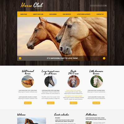 Horse Responsive Joomla Template (Joomla template for websites about pets and animals) Item Picture