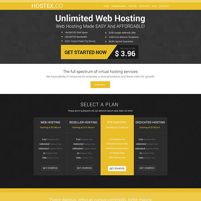 Hosting Joomla Template (Joomla template for web hosting companies) Item Picture