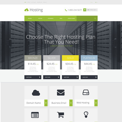 Hosting Provider OpenCart Template (OpenCart theme for web hosting providers) Item Picture