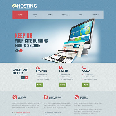 Hosting Responsive Joomla Template (Joomla template for web hosting companies) Item Picture