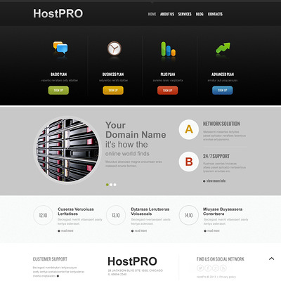 Hosting Responsive Joomla Template (Joomla template for web hosting companies) Item Picture