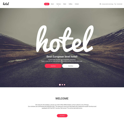 Hotel WordPress Theme (WordPress theme for hotels) Item Picture