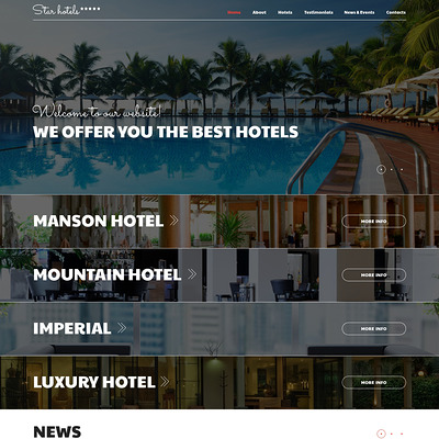 Hotels Responsive Joomla Template (Joomla template for hotels) Item Picture