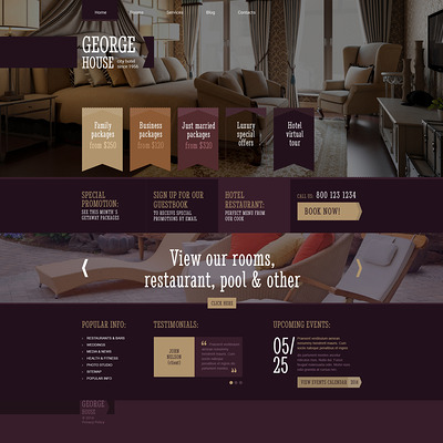 Hotels Responsive WordPress Theme (WordPress theme for hotels) Item Picture