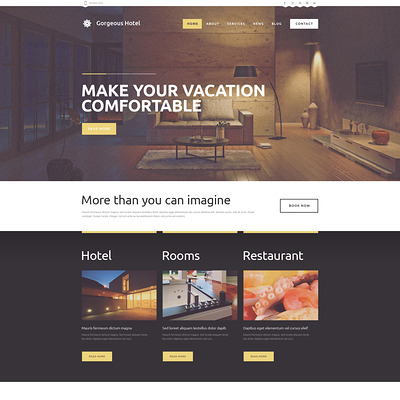 Hotels Responsive WordPress Theme (WordPress theme for hotels) Item Picture