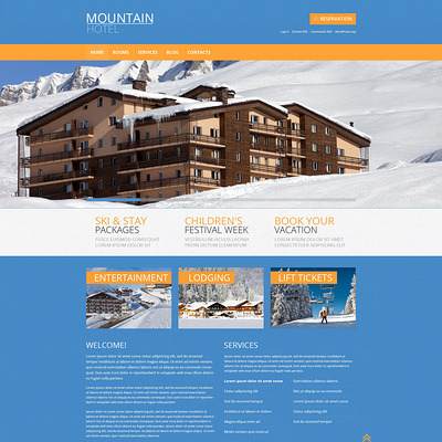 Hotels Responsive WordPress Theme (WordPress theme for hotels) Item Picture