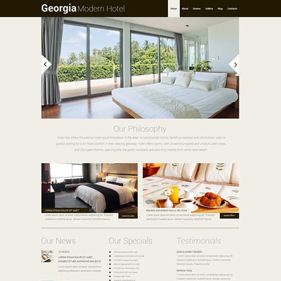 Hotels Responsive WordPress Theme (WordPress theme for hotels) Item Picture