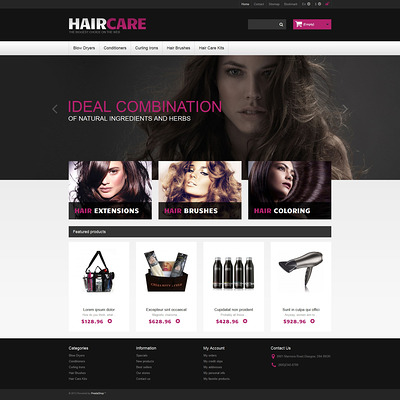Ideal Hair PrestaShop Theme (PrestaShop theme for hair extensions and hair products) Item Picture
