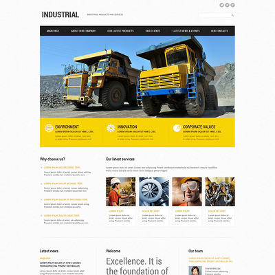 Industrial Responsive Joomla Template (Joomla template for industrial companies) Item Picture