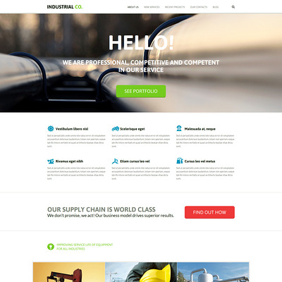 Industrial Template Joomla Template (Joomla template for industrial companies) Item Picture