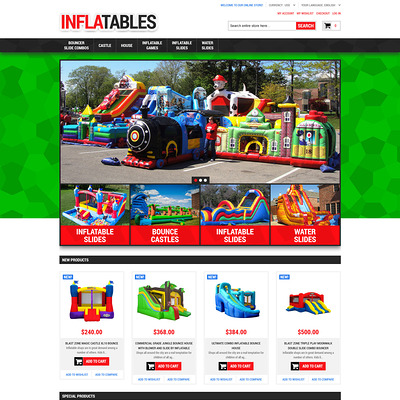 Inflatables Magento Theme (Magento theme for kids, babies, and children) Item Picture