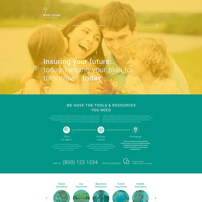 Insurance Company WordPress Theme (WordPress theme for insurance companies) Item Picture
