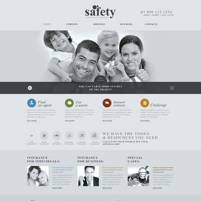 Insurance Responsive WordPress Theme (WordPress theme for insurance companies) Item Picture