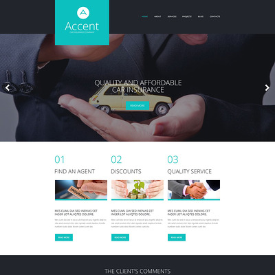 Insurance Responsive WordPress Theme (WordPress theme for insurance companies) Item Picture