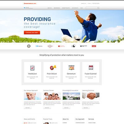 Insurance with Benefits WordPress Theme (WordPress theme for insurance companies) Item Picture