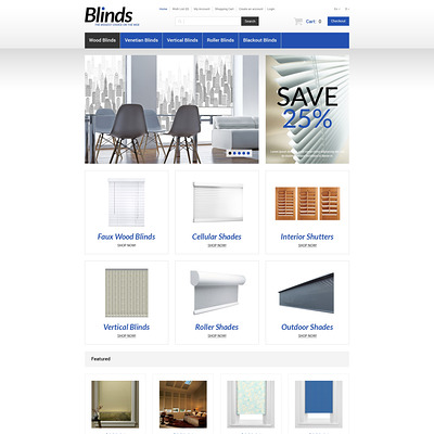 Interior Blinds and Curtains OpenCart Template (OpenCart theme for interior design and home decor stores) Item Picture