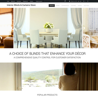 Interior Design OpenCart Template (OpenCart theme for interior design and home decor stores) Item Picture