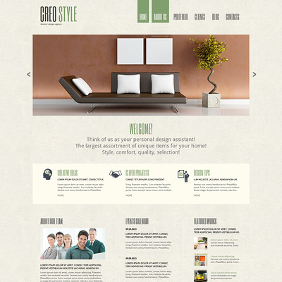 Interior Design Responsive Joomla Template (Joomla template for interior design websites) Item Picture