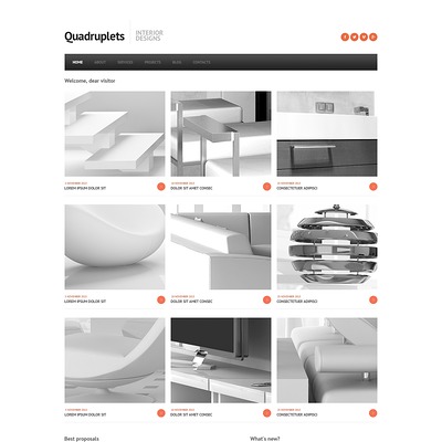 Interior Design Responsive Joomla Template (Joomla template for interior design websites) Item Picture