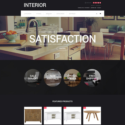 Interior Design Responsive OpenCart Template (OpenCart theme for interior design and home decor stores) Item Picture
