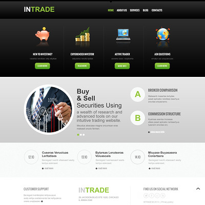 Investment Company Responsive Joomla Template (Joomla template for financial websites) Item Picture