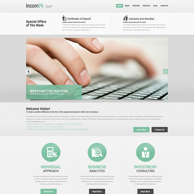 Investment Company Responsive Joomla Template (Joomla template for financial websites) Item Picture