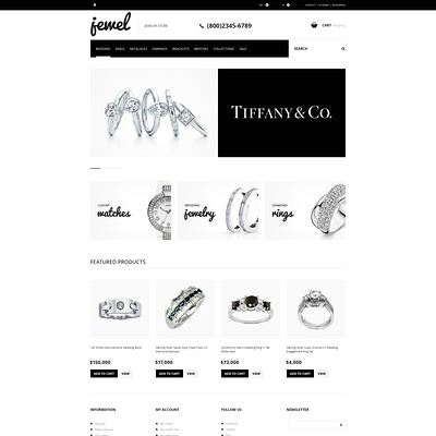 Jewelry Boutique PrestaShop Theme (PrestaShop theme for jewelry stores) Item Picture