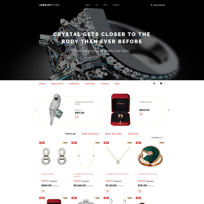 Jewelry Town PrestaShop Theme (PrestaShop theme for jewelry stores) Item Picture