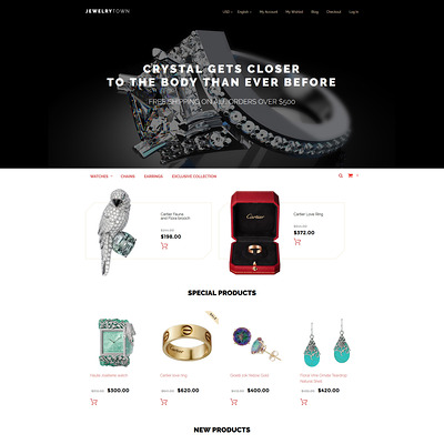 JewelryTown Magento Theme (Magento theme for selling jewelry and watches) Item Picture