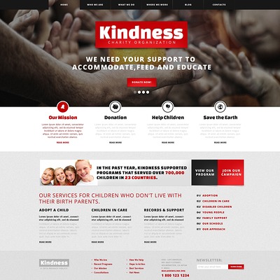 Kind Children Charity WordPress Theme (charity WordPress theme) Item Picture