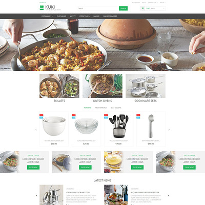 Kitchen Supplies Store PrestaShop Theme (PrestaShop theme for housewares and kitchen supplies) Item Picture