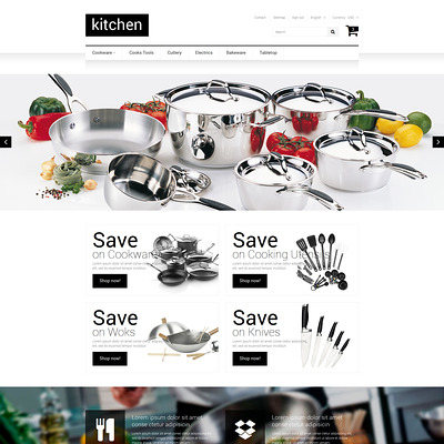Kitchen Supplies Store PrestaShop Theme (PrestaShop theme for housewares and kitchen supplies) Item Picture