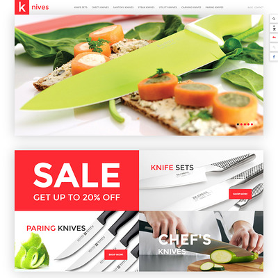 Knives PrestaShop Theme (PrestaShop theme for housewares and kitchen supplies) Item Picture