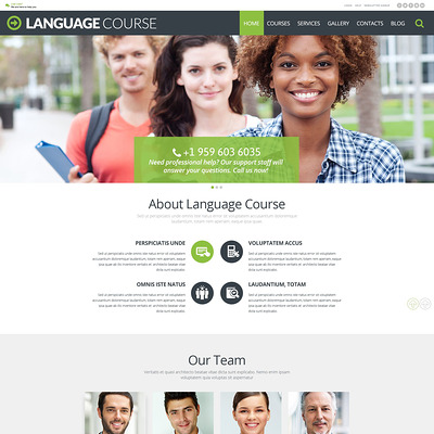 Language Course WordPress Theme (education WordPress theme) Item Picture